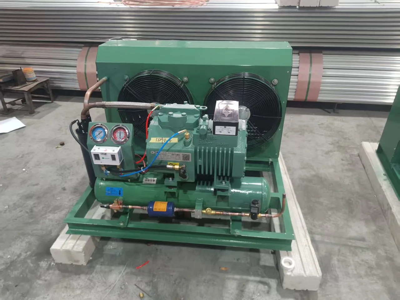 Commercial Refrigeration Compressor Unit Setup